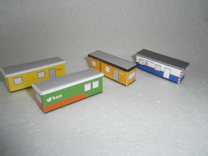 Bouwplaten voor 6 bouwketen/portocabines, schaal N, Hobby en Vrije tijd, Modeltreinen | N-Spoor, Nieuw, Overige typen, Gelijkstroom