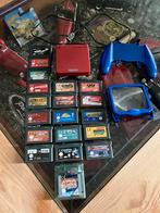 Gameboy advance sp met veel games en opberg tasje, Spelcomputers en Games, Spelcomputers | Nintendo Game Boy, Ophalen, Gebruikt