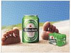 Heineken reclamekaart -'Biertje aan het strand' - bierblikje, Verzamelen, Verzenden, Nieuw, Overige typen, Heineken