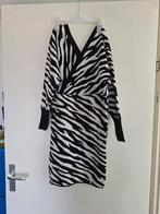 Zebra winter jurk - Maat 38, Maat 38/40 (M), Zwart, Ophalen of Verzenden, Boven de knie