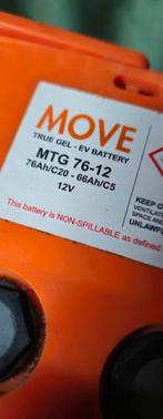 Nieuwe 12v 76ah Move MTG gel accu's / deep cycle accu's,, Ophalen, Nieuw, Oplaadbaar