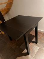 Zwarte houten uitschuifbare  IKEA tafel 90cm, Ophalen of Verzenden