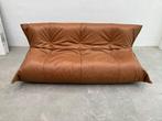 Vintage Cognac lederen Yoko 3zits bank, Ophalen of Verzenden, Nieuw, Cassina sede b&b italia togo mah jong ligne roset knoll vitra