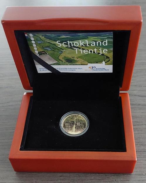 10 euro 2018 Schokland Goud in voll. orig. verpakking, Postzegels en Munten, Munten | Nederland, Euro's, Goud, Ophalen of Verzenden
