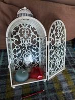 Wit Ikea Windlicht / Lantaarn, Huis en Inrichting, Woonaccessoires | Kandelaars en Kaarsen, Gebruikt, 25 tot 50 cm, Wit, Ophalen of Verzenden