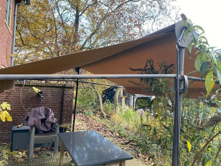 Grote Uitschuifbare Parasol - 400x325cm, Tuin en Terras, Overkappingen, Gebruikt, Overige typen, Ophalen