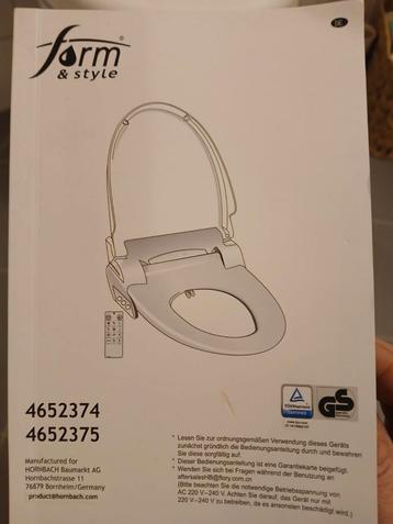 Form & Style Toiletbril met Bidet Functie beschikbaar voor biedingen