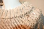 Elisabetta Franchi grof gebreide trui merk bedel hals IT 42, Beige, Zo goed als nieuw, Maat 36 (S), Elisabetta Franchi