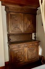 Antieke donkerbruine kast, Huis en Inrichting, Ophalen, Gebruikt, 200 cm of meer, Minder dan 150 cm