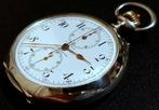 Antiek zilveren zakhorloge LONGINES CHRONOGRAAF, Sieraden, Tassen en Uiterlijk, Antieke sieraden, Ophalen of Verzenden, Zilver