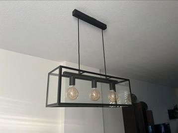 Hanglamp metaal glas