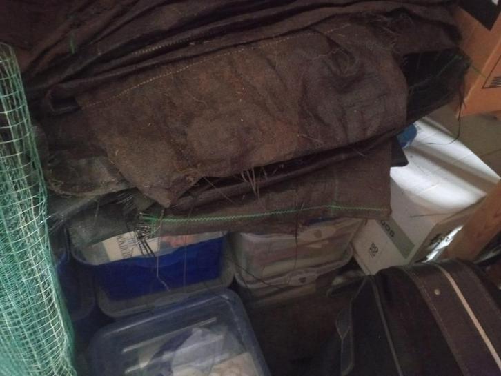 Worteldoek, Tuin en Terras, Grind, Keien en Split, Gebruikt, Overige typen, Zwart, Overige materialen, Ophalen