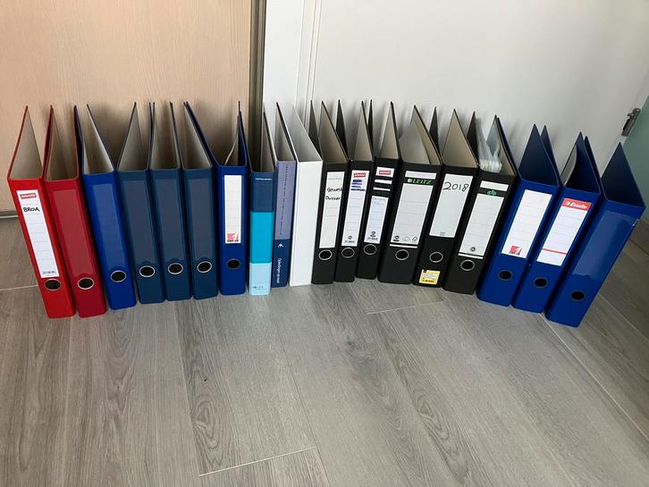 19 Ordner mappen 2 rings en 3 mappen 4 ringsbanden, Diversen, Schrijfwaren, Zo goed als nieuw, Ophalen of Verzenden