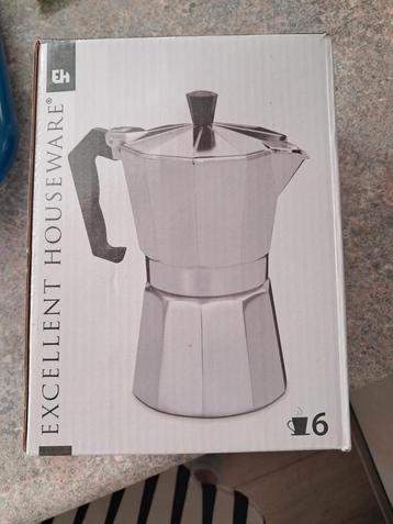 Nieuwe Espressomaker - Excellent Houseware - 6 Kopjes beschikbaar voor biedingen