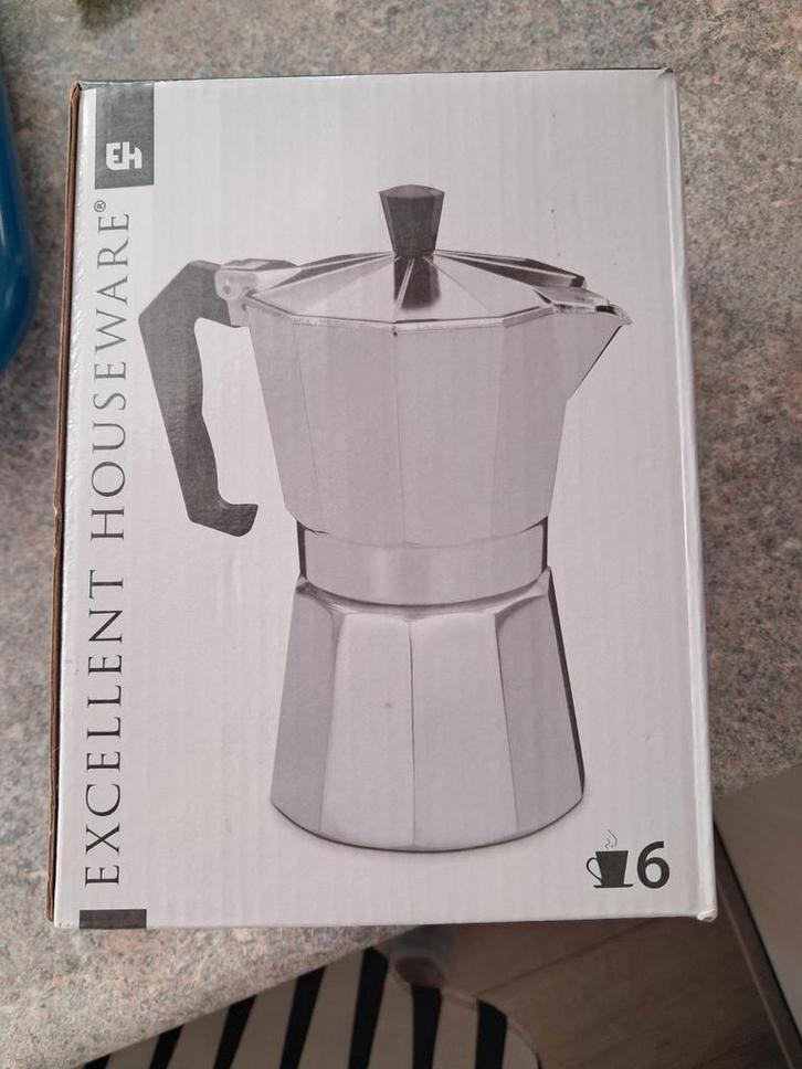 Nieuwe Espressomaker - Excellent Houseware - 6 Kopjes, Huis en Inrichting, Keuken | Keukenbenodigdheden, Nieuw, Ophalen