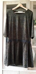 AAKO jurk legergroen met zwarte safari print. Maat L, Maat 42/44 (L), Ophalen of Verzenden, Zo goed als nieuw