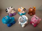 Dieren op wieltjes, 6 x, Kinderen en Baby's, Speelgoed | Speelgoedvoertuigen, Ophalen, Gebruikt