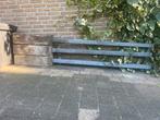 Metalen palen met een betonnen voet 5 stuks., Tuin en Terras, Tuinhekken en Hekwerk, Ophalen, Gebruikt, IJzer, Overige typen