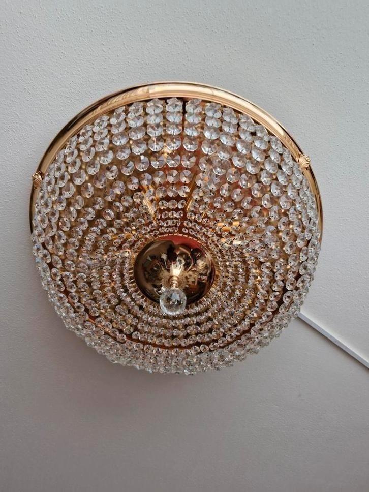 2 Grote swarovski kristallen plafonnière 60 cm breed, Huis en Inrichting, Lampen | Kroonluchters, Zo goed als nieuw, Ophalen of Verzenden