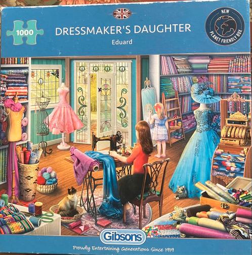 Leuke Puzzel 999 st; Dressmaker’s Daughter; Gibsons pzzl, Hobby en Vrije tijd, Denksport en Puzzels, Gebruikt, Legpuzzel, 500 t/m 1500 stukjes