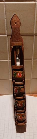 Houten eierdopjes met zandloper, Ophalen of Verzenden