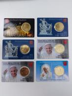 Vaticaan 2010-2014 coincards 6 stuks, Postzegels en Munten, Munten | Europa | Euromunten, Verzenden, Vaticaanstad, 2 euro