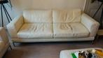Witte leren bank IKEA 10 jaar oud, Ophalen, Gebruikt, Rechte bank, 200 tot 250 cm