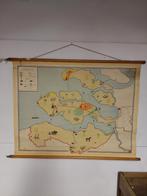 Schoolkaart Zeeland - Aardrijkskunde Wandkaart, Ophalen of Verzenden, Aardrijkskunde