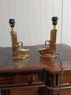 Gouden Porseleinen Lampvoeten met Kap, Ophalen of Verzenden