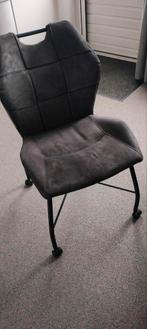 6 eetkamerstoelen op wieltjes antraciet, Huis en Inrichting, Ophalen, Grijs, Vijf, Zes of meer stoelen