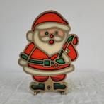 Kerstkandelaar glas in lood kerstman smeedijzer Taiwan, Huis en Inrichting, Woonaccessoires | Kandelaars en Kaarsen, Overige materialen