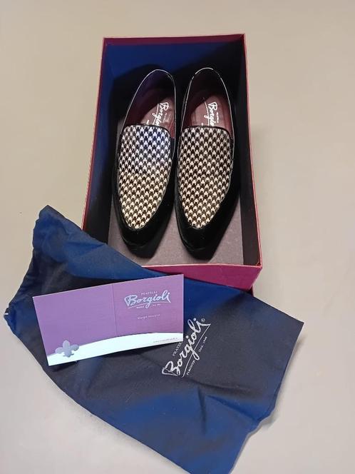 Handgemaakte Fratelli Borgioli schoenen maat 5 zwart-wit, Kleding | Heren, Schoenen, Gedragen, Zwart, Ophalen of Verzenden