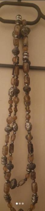 Zara Ketting met kralen, Bruin, Ophalen of Verzenden, Zo goed als nieuw, Overige materialen