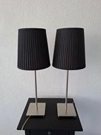 Schemerlamp,  tafellampen zwart 2 stuks, Huis en Inrichting, Lampen | Tafellampen, Ophalen, Kunststof, 50 tot 75 cm, Zo goed als nieuw