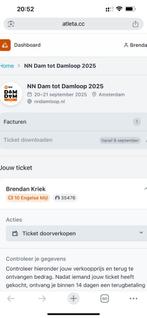 Dam tot Damloop ticket, Eén persoon, Overige soorten, Overige typen