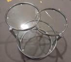 Drievoudig draaibare glazen designtafel - Leitmotiv stijl, Huis en Inrichting, Tafels | Salontafels, Ophalen, Minder dan 50 cm