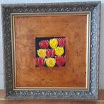 Schilderij tulpen in bladgoud, Antiek en Kunst, Ophalen