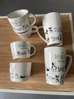 Dutch Rose - Dog person mokken, Huis en Inrichting, Keuken | Servies, Ophalen, Zo goed als nieuw, Overige stijlen, Kop(pen) en/of Schotel(s)