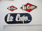 sticker Lee Cooper jeans logo retro 3 x, Verzamelen, Verzenden
