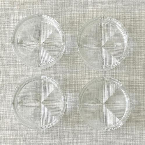4 Pukeberg Sweden BAKJES glas Mid Century design Scandinavië, Antiek en Kunst, Antiek | Glas en Kristal, Ophalen of Verzenden