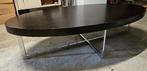 Ovale salontafel zwart, Ophalen, Gebruikt, 100 tot 150 cm, 50 tot 100 cm