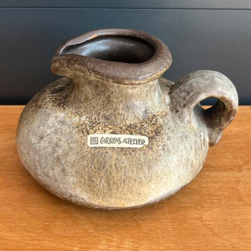 Vintage Carstens Tönnieshof vaasje met oor, Huis en Inrichting, Woonaccessoires | Vazen, Zo goed als nieuw, Minder dan 50 cm, Aardewerk of Porselein