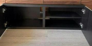 Ikea Besta tv meubel zwartbruin met glasplaat! - afbeelding 3