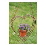 Mooi decoratief Hart Hanger, Plantenhanger, bruin roestkleur, Tuin en Terras, Tuinwanddecoratie, Ophalen of Verzenden, Nieuw