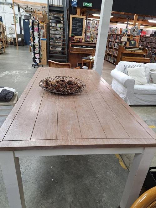 eettafel, Huis en Inrichting, Tafels | Eettafels, Gebruikt, 50 tot 100 cm, 200 cm of meer, Vijf personen of meer, Rechthoekig