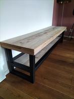 TV-meubel (hout en staal), Ophalen, Metaal, 150 tot 200 cm, Zo goed als nieuw