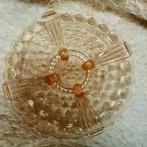 Vintage Roze Glazen Taartplateau, Ophalen of Verzenden