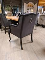 *VOORRAAD* 6 Landelijke Eetkamerstoelen Victoria Antraciet 6, Huis en Inrichting, Stoelen, Nieuw, Vijf, Zes of meer stoelen, Stof