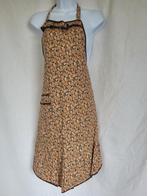 Leuk bruin jaren '60 schort met bloemetjes, ., Ophalen of Verzenden, Zo goed als nieuw, Accessoires