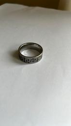 Mooie stalen ring maat 20, Sieraden, Tassen en Uiterlijk, Ringen, Overige kleuren, 20 of groter, IJzer of Staal, Ophalen of Verzenden